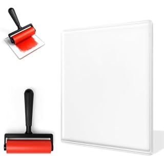 Saipart for Beginners,Artists Therapy Gel Printing Pad with Brush-Reusable Gel Plate for Monoprinting,Stamping Texture Art