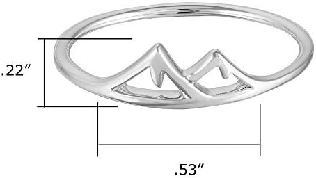 Boma Jewelry Sterling Silver Mountain Range Peak Ring, Size 7 - Image 4