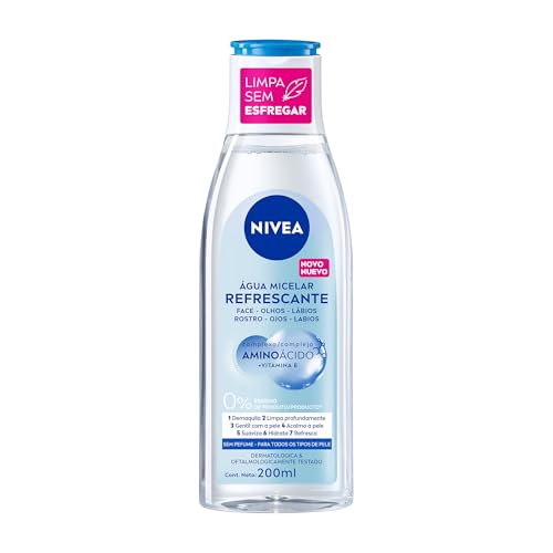 NIVEA Água Micelar Solução de Limpeza 7 em 1 200ml - Fórmula poderosa que oferece 7 benefícios de cuidado facial em um produto: limpa, hidrata, suaviza, tonifica, demaquila, acalma e refresca