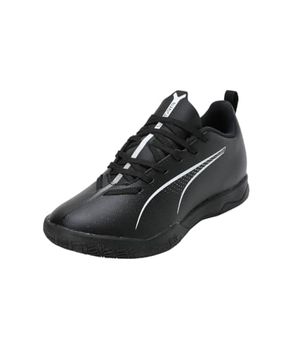 PUMA Unisex Kinder Ultra 5 Play It Jr Soccer Shoe, Puma Black Puma White,...