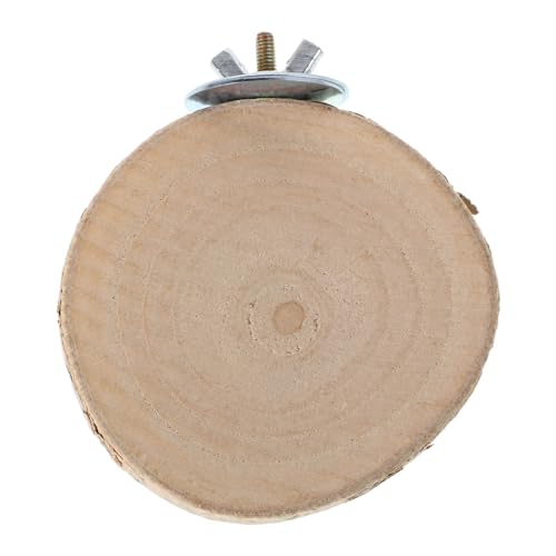 Kisangel Wooden Bird Perch Stand for Hamster Squirrel Chinchilla Parrot Detachable Platform for Easy Cleaning Multifunctional Use Pet Cages