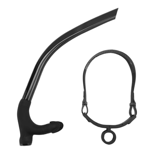Pqahffowr Silicona Natación Respiración Tubo Buceo Entrenamiento Adultos Buceo Snorkeling Tubo de Buceo Natación Equipo Buceo, Negro