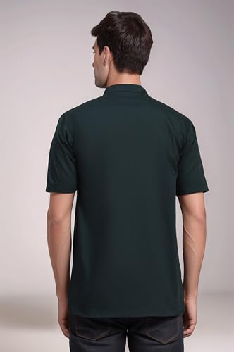 Image of SKAVIJ Men's Cotton Tunic Casual Short Kurta Top Regular Fit
