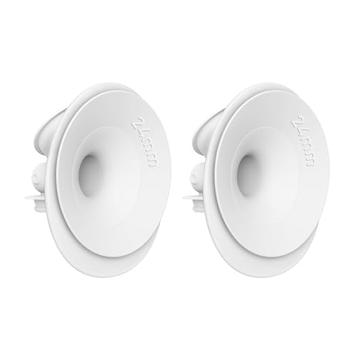 Image of 2pc M9 Upgraded Double-Sealed Flange 24mm Only Compatible with Momcozy Upgraded Mobile Flow M9, 24mm Flange, BPA Free, Comfort Pumping, Not Mom Cozy Original Parts, 2pcs-24mm