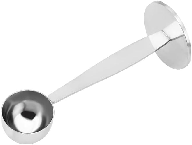 Cuchara de café portátil de acero inoxidable soporte 2 en 1 café en polvo cuchara cuchara herramientas