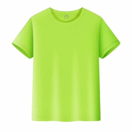 2025 - Camisetas para Niños, Manga Corta, Tops Lisos, Camisetas para Niños Niñas Unisex Niños Niños Pequeños Niños Cuello Redondo Festivo Camisa Niño, Verde militar., 9-10 años