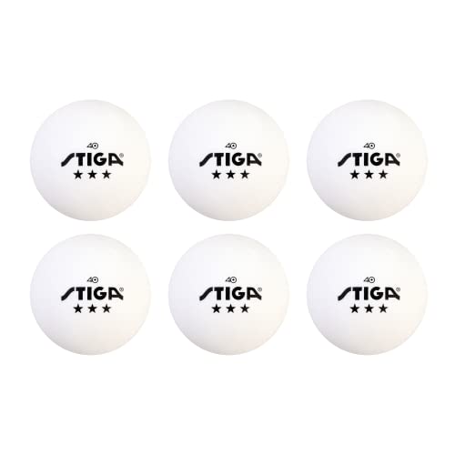 Image of STIGA 3-Star Table Tennis Balls, (6-Pack)