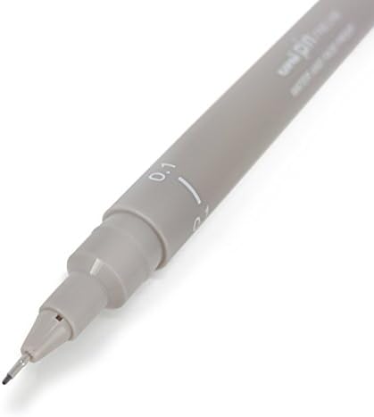 Uni Pin Fineliner Drawing Pen - Light Grey Tone - 0.1mm - Pack of 3