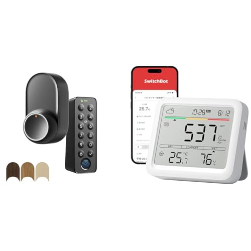 �y�Z�b�g�����zSwitchBot �X�C�b�`�{�b�g �X�}�[�g���b�N Ultra �w��F�؃p�b�h �Ïؔԍ� �X�}�[�g�L�[ �h�A���b�N �I�[�g���b�N ��ʌnIC�J�[�h + �y�~�̊��C�E�����΍�z CO2�Z���T�[ ��_���Y�f�Z�x�v �A���[�� �f�W�^�� ���� ����