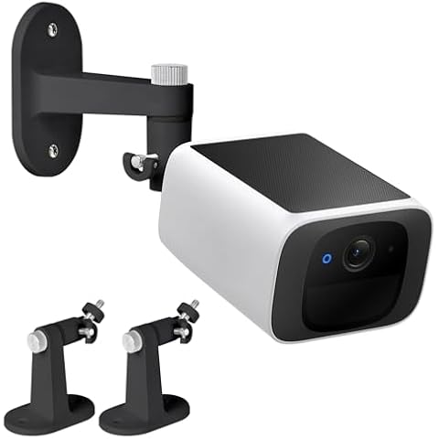 ALERTCAM 2Pack Wall Mount Compatible with eufyCam 2C/2C Pro, 2/2 Pro, 3C/S300, 3/S330, Also for SoloCam S220/C210, Adjustable Camera Mount Brackets for Eufy Camera Indoor/Outdoor - Black Cover