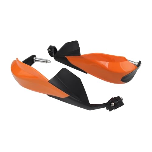 Protège-mains moto universel orange pour éviter les blessures au guidon