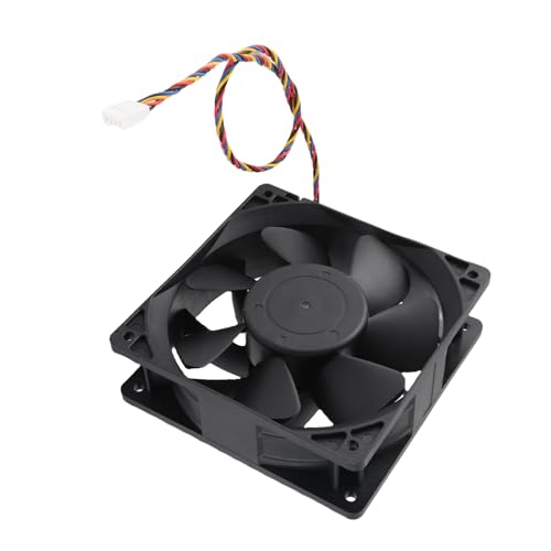 Ejoyous Ventilador de Refrigeración de 12 Cm, Alto Flujo de Aire de 6000 RPM, Ventilador sin Escobillas PWM de 4 Pines para Carcasas de Computadora Mini ITX y Servidores de Cámara