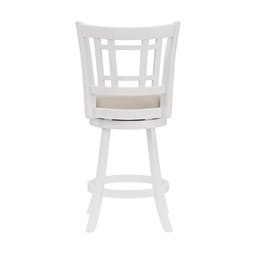 Hillsdale Fairfox Swivel Bar Stool, Counter, White Beachfront Decor