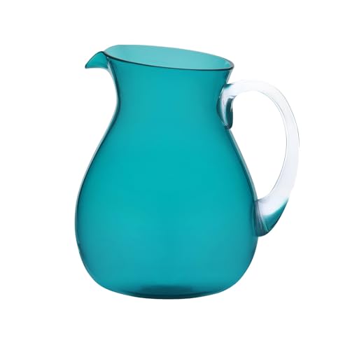 Pichet à eau à vin incassable en plastique dur couleur bleu turquoise Pitcher Memento Synth Zani