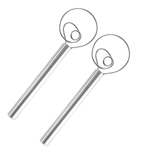 Stainless Steel Danish Dough Whisk,Perfect Baking Tool,2 Pack 12inch Stainless Steel Dutch Whisk for Bread, Pastry or Pizza Dough.
