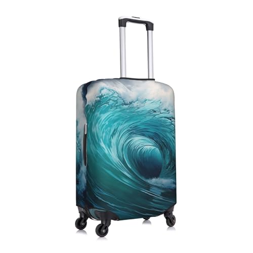 Beautiful ocean waves Print Elastic Washable Baggage Protector Universal Suitcase Cover Travel Luggage Cover3