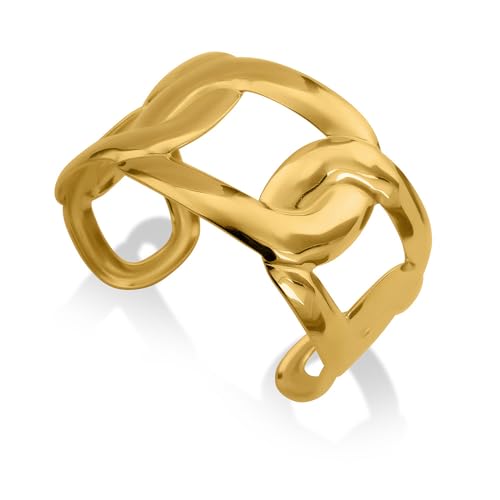 Image of PALMONAS Link Hoops Cuff Bracelet for Women - Gift for Girls & Women | Waterproof & Anti-Tarnish Bracelet