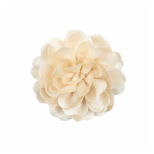 Image of Dainty Fabric Rose & Camellia Flower Oversized Brooch Pins & Hair Clip - Large Lapel Pin, 4.3in /7.5in