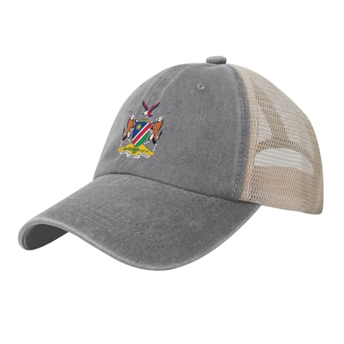 Casquette Baseball Rétro Armoiries De La Namibie Casquette Washed Denim Culture Nationale Chapeaux Réglable pour Femmes et Hommes, pour Le Running et Les Sports Extérieurs