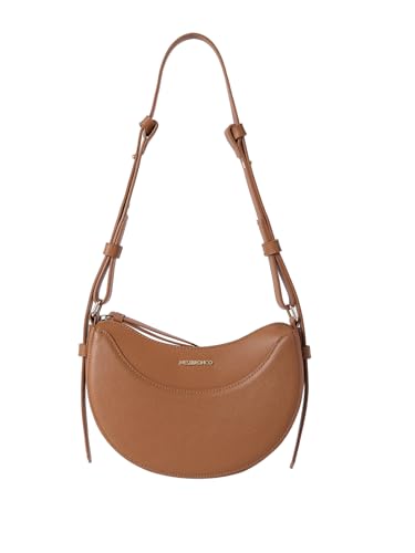 WESTBRONCO Crescent Leather Shoulder Bag for Women - Designer Crossbody Handbag Purse Hobo