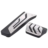 Pedalabdeckung Pedalkappen Pedalsatz Fußpedal Bremspedal Gaspedal Pedale Abdeckung Pedalauflage Edelstahl Automatik Automatikgetriebe für 3er E91 E92 E93 F30 F80 F31 F34 4er F32 F82