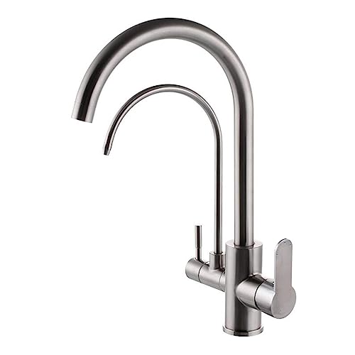 Robinet de cuisine 3 voies inox eau purifiée pour cuisiner sainement sur évier