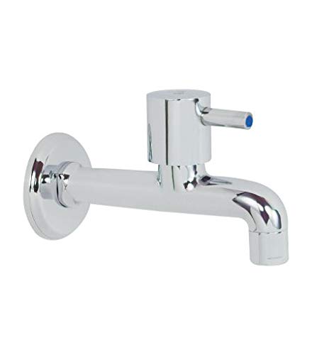 JAL Zauri Bib Tap Long Body 15 mm Faucet | Bathroom Taps | Durable & Reliable Premium Material | Stainless Steel Faucet with Chrome Finish | Anti Rust 32362