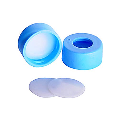 Capuchons à clipser en PTFE 11 mm bleu foncé pour flacons de chromatographie x2000