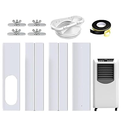 YUAB Portable Air Conditioner Window Kit | AC Vent Kit Novel Sliding Rail - AC Window Vent Kit Reusable Universal Window Seal Kit Keep Air, Portable Air Conditioner Window Kit Seal for Sliding Window