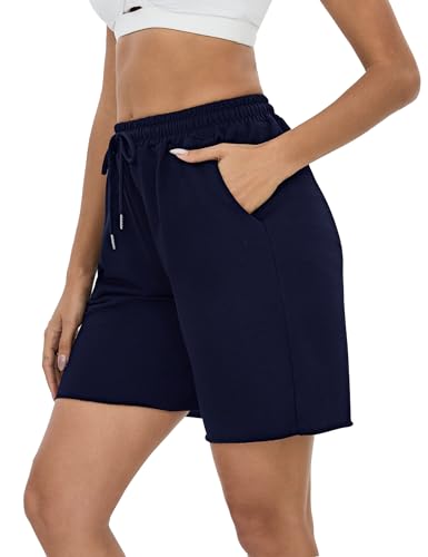 Marvmys Women's Running Shorts Casual Lounge Bottoms High Waist Summer Athletic Sweat Jogging Sport Workout Ladies Soft Cycling Short with Pockets - Image 3