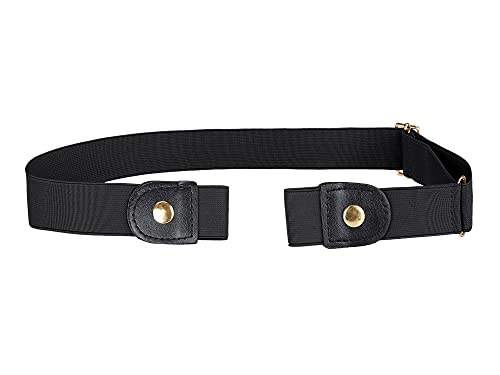 Allegra K Invisible Elastic Belt for Women Belts Snap Button Belts for Jeans Pants No Buckle