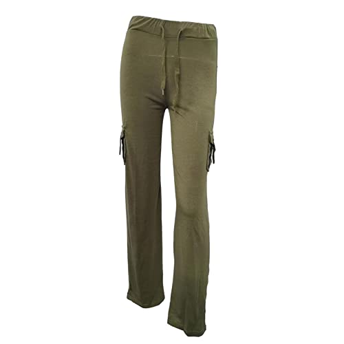 Cargo Pants Women Low Waist Stretch Pants Wide Leg Baggy Cargo Pants Y2k Streetwear Cargo Pants Trousers with Pockets3
