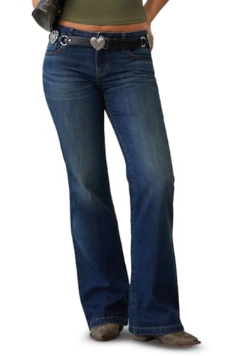PacSun Women's Jade Low Rise Bootcut Jeans Dark Blue Tint