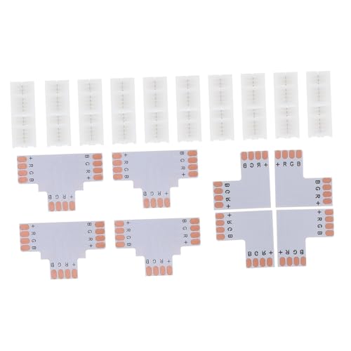 Holibanna 1Set Solderless LED Light Strip Clips Versatile Connectors and Fixed Clamps for Stable Light Strip Connection Easy Installation Without Tools Compatible with Bare Board Strips