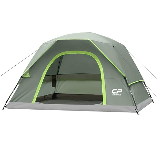 CAMPROS CP 4 Person Tent, Dome Tents for Camping with Rainfly, Waterproof Camping Tent Easy Set Up,...