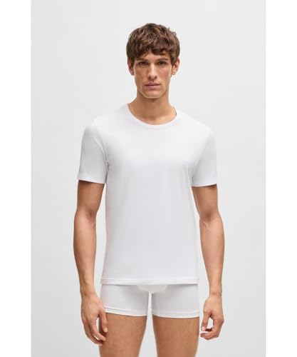 BOSS Herren Classic T-Shirts Kurzarm Shirts Pure Cotton Crew-Neck 6er Pack, Farbe:Weiß, Artikel:-100 White, Größe:XL – Ansicht 2