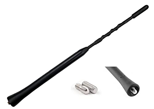 Audioproject A104 - Antena Coche 24 cm - Compatible para Ford Focus Citroen C3 BMW Toyota Seat Hyundai Cooper Antena Universal para Coche Corta Accesorios Antena Radio