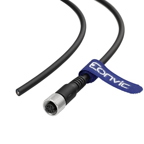Conector Industrial M12 4 pines hembra con cable de PVC miniatura 3