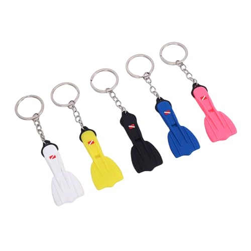 Porte-clés flipper de plongée élégant en silicone durable