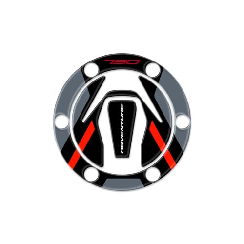 Tankdeckelschutz aus Harz, 3D, kompatibel mit KTM 790 Adventure / R 2023 On GP-1083 (Schwarz)