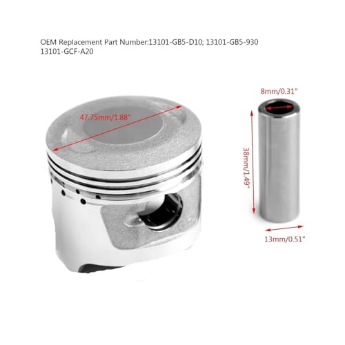 Segments piston 47mm pour réparer la perte de puissance du C70 70CC