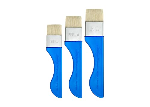 Sterling Edwards Signature Series Watercolor Artist Paint Brush - Blender and Glazing Brush for Watercolor Paint - Set of 3 (1", 1.5", & 2")