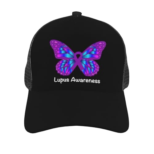 Lupus Awareness Butterfly of Hope Mesh Baseball Cap - Classic Adjustable Peak Cap, Trucker Hat for Men & Women2