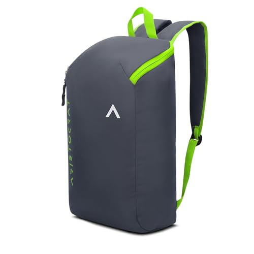 Image of Aristocrat Berry 11L Casual Daypack with Adjustable Shoulder Straps, Lightweight, Durable Premium Polyester Backpack, Single Compartment & Reverse Zipper, For Men & Women, Grey