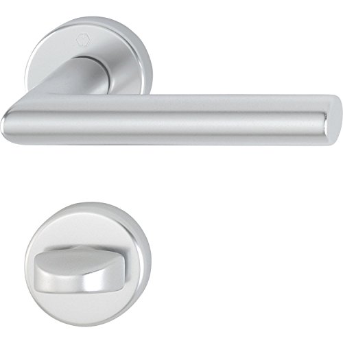 Hoppe Amsterdam with Rosettes 3286551 Toilet Handle, Anodized Silver, WC