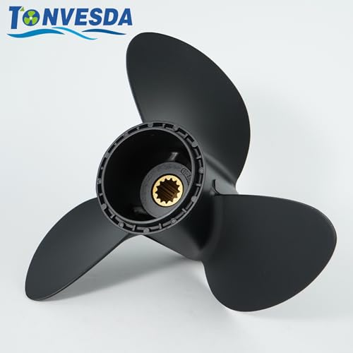 Image of OEM Upgrade Aluminum Boat Propeller 11 3 /4x17 fit Johnson Evinrude 40 HP 48HP 50HP 55 HP Engines,13 Spline Tooth,RH