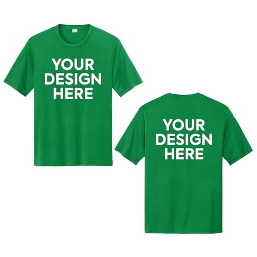 Custom Design T-Shirt, Dry Fit Performance Shirt, Personalized Sports Jersey, Customized Front & Back Printing (ST350)