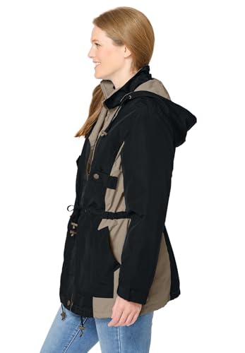 Woman Within Plus Size Colorblocked Taslon Anorak3
