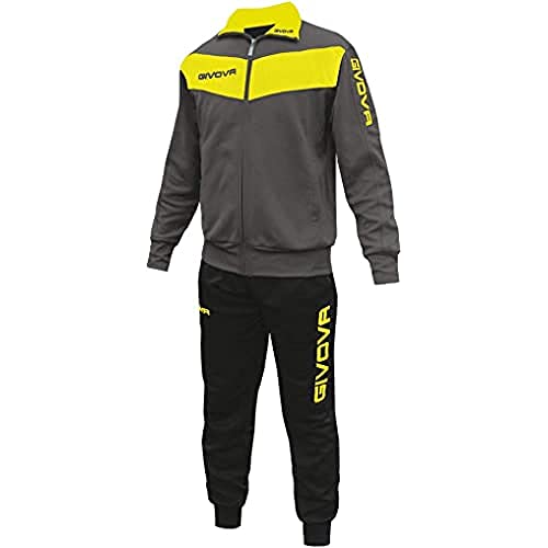 Givova, chandal visa fluo, gris oscuro /amarillo fluo, M