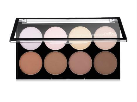 Odbo Highlight & Contour Pro Palette, 8 Shades, Contouring and Highlighting Makeup No.01-image-2